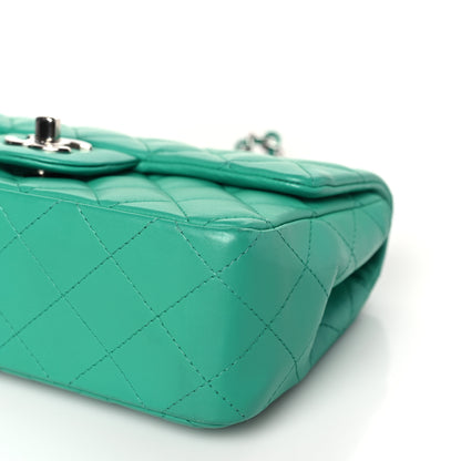 Chanel Lambskin Quilted Mini Rectangular Flap Green 9 of 9