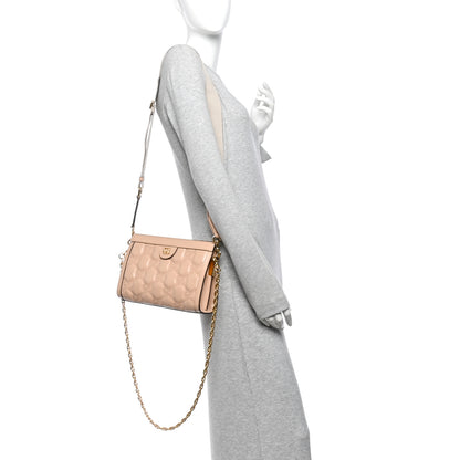 Gucci Calfskin GG Matelasse Small Slim Chain Shoulder Bag Naturale 2 of 10