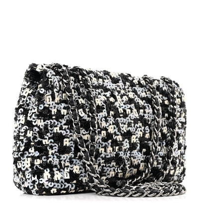 Chanel Sequin Lambskin Mini Flap Silver Black 3 of 10