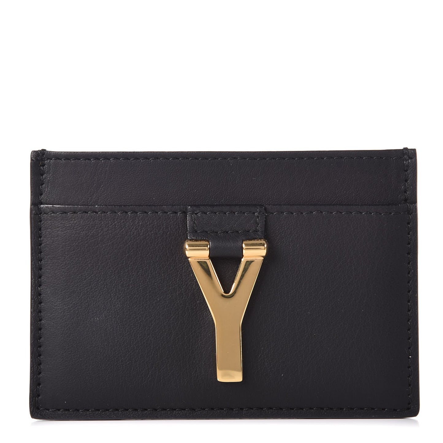 Calfskin Classic Y Card Case Black