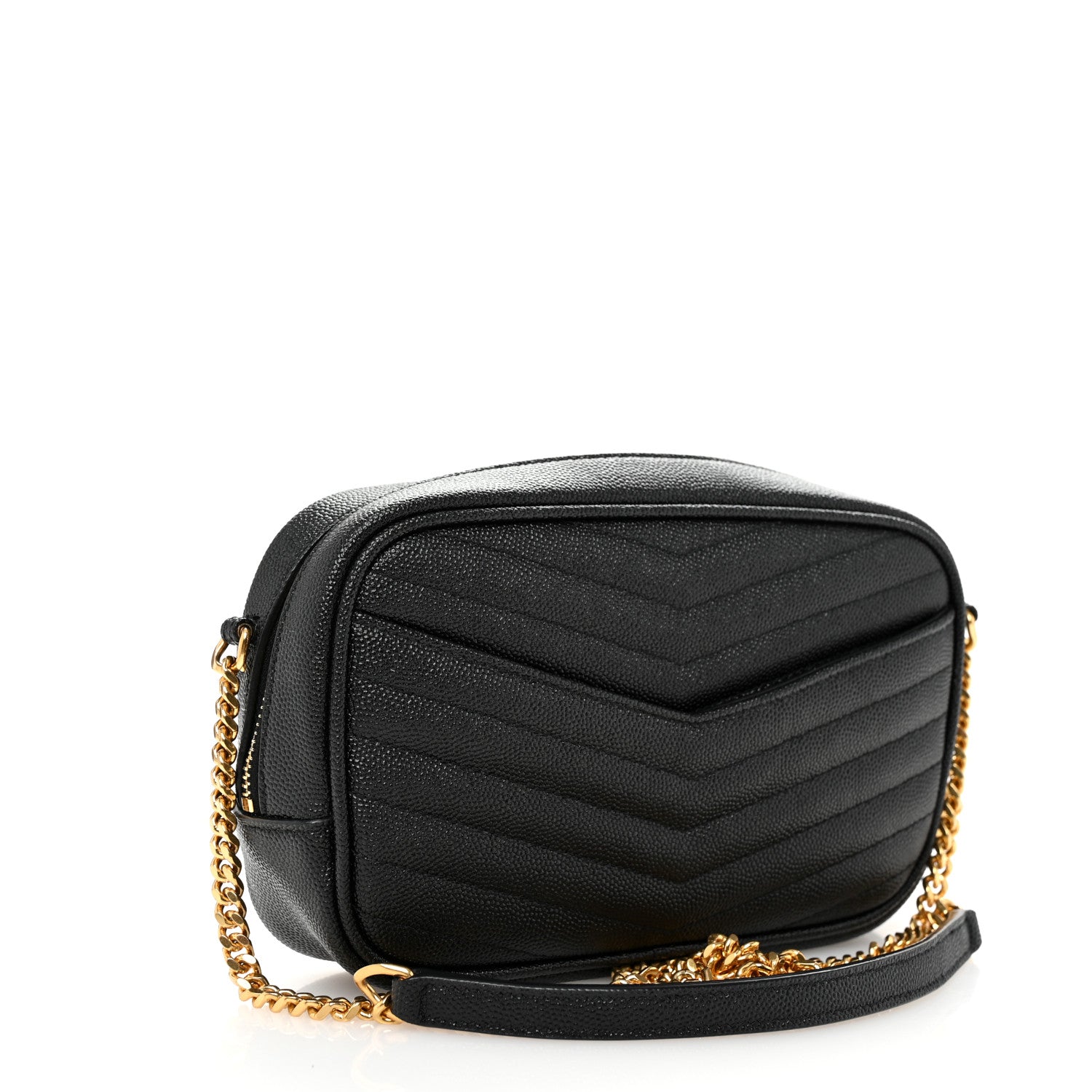 Saint Laurent Grain De Poudre Matelasse Monogram Mini Lou Camera Bag Black 3 of 10