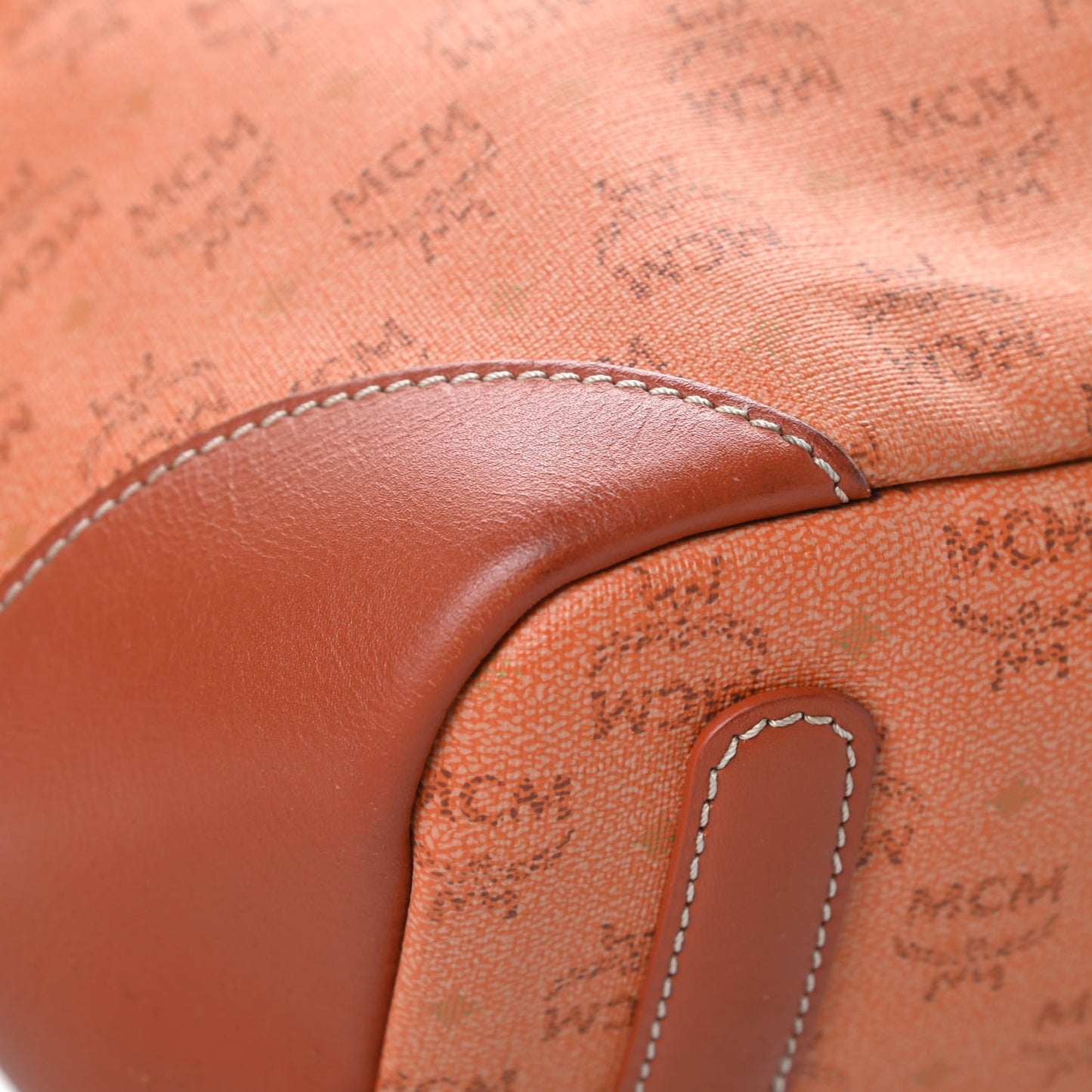 Coated Canvas Shopper Tote Orange