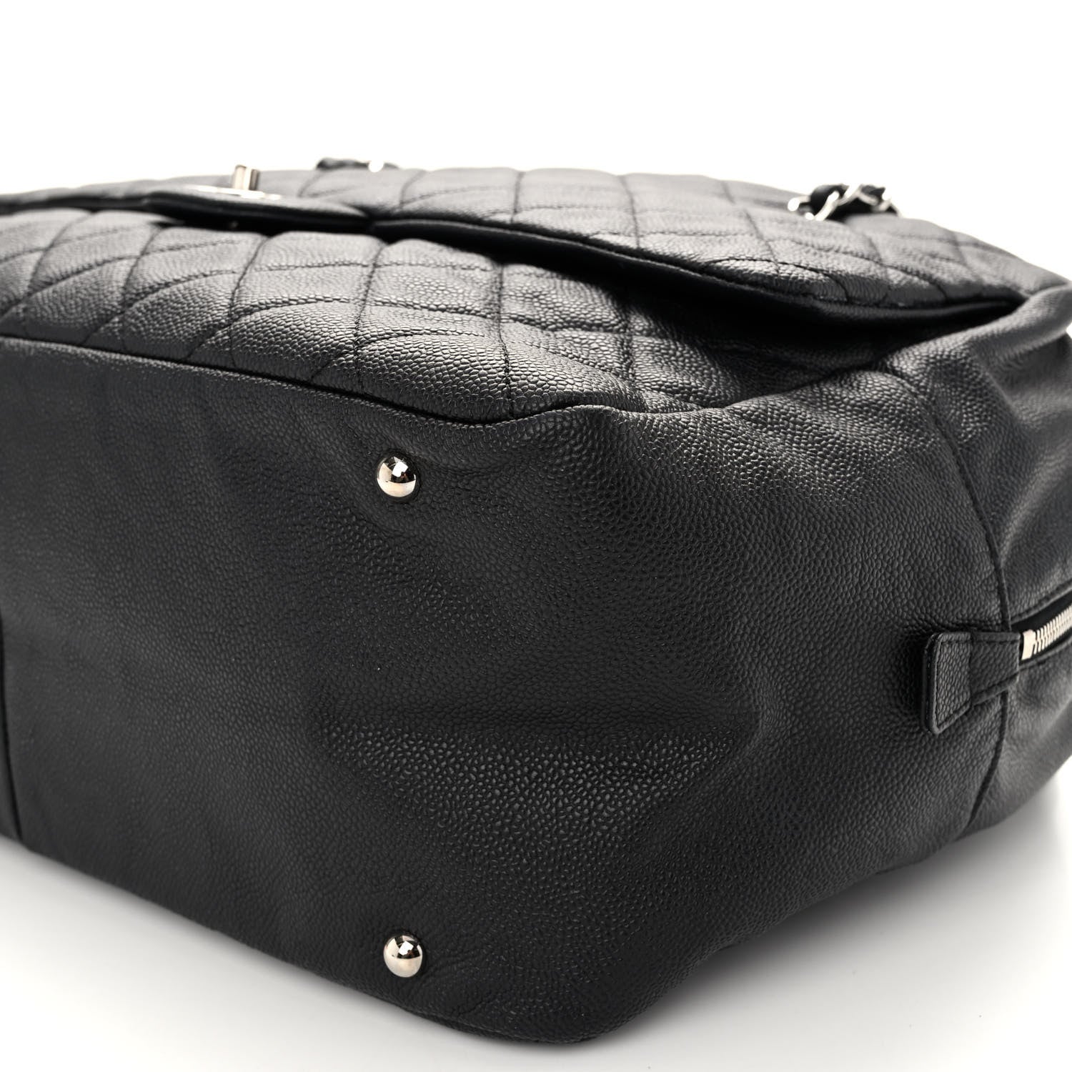 Chanel Caviar Quilted Large Travel Flap Tote Black Black 10 of 10