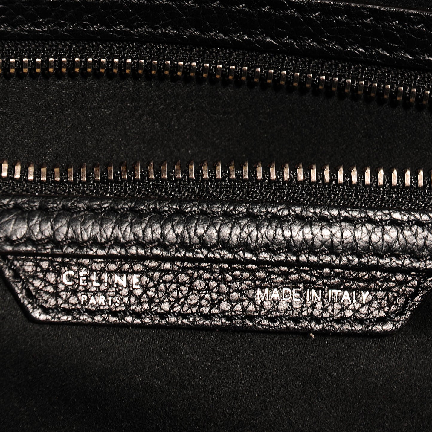 Drummed Calfskin Mini Luggage Black
