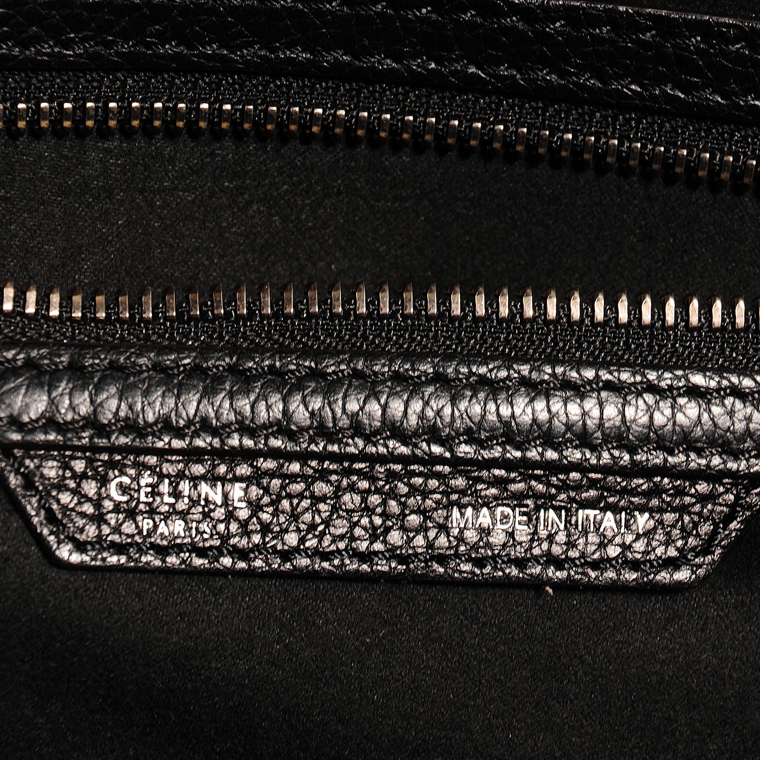 Celine Drummed Calfskin Mini Luggage Black 8 of 10