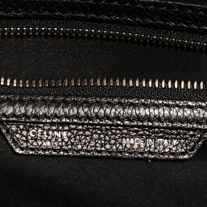 Celine Drummed Calfskin Mini Luggage Black 8 of 10