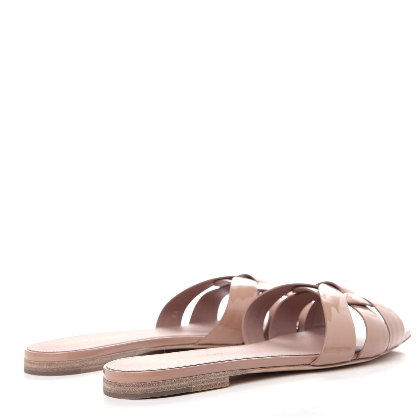 Patent Calfskin Nu Pied 05 Slide Sandals 39 Nude