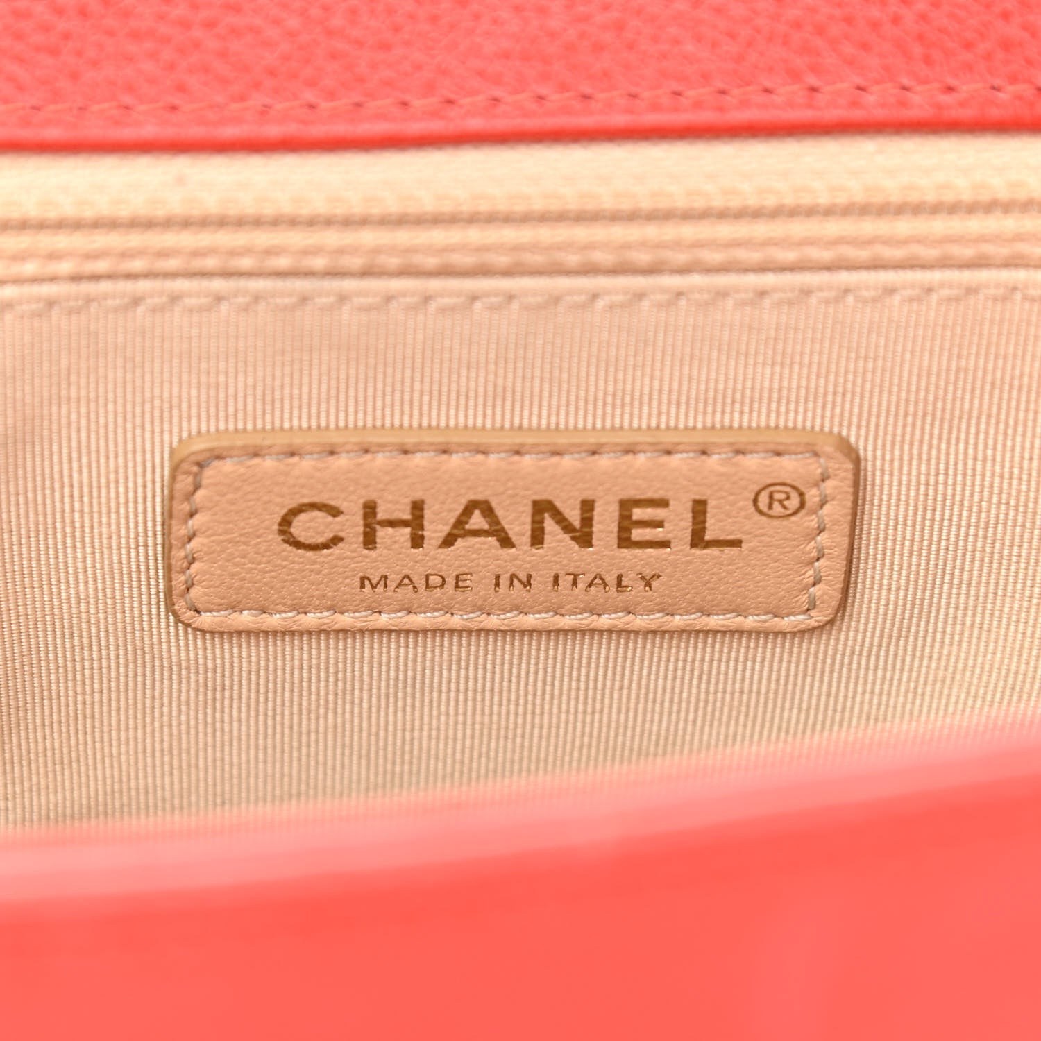 Chanel Grained Calfskin Quilted Large Label Click Flap Bag Red 6 of 14