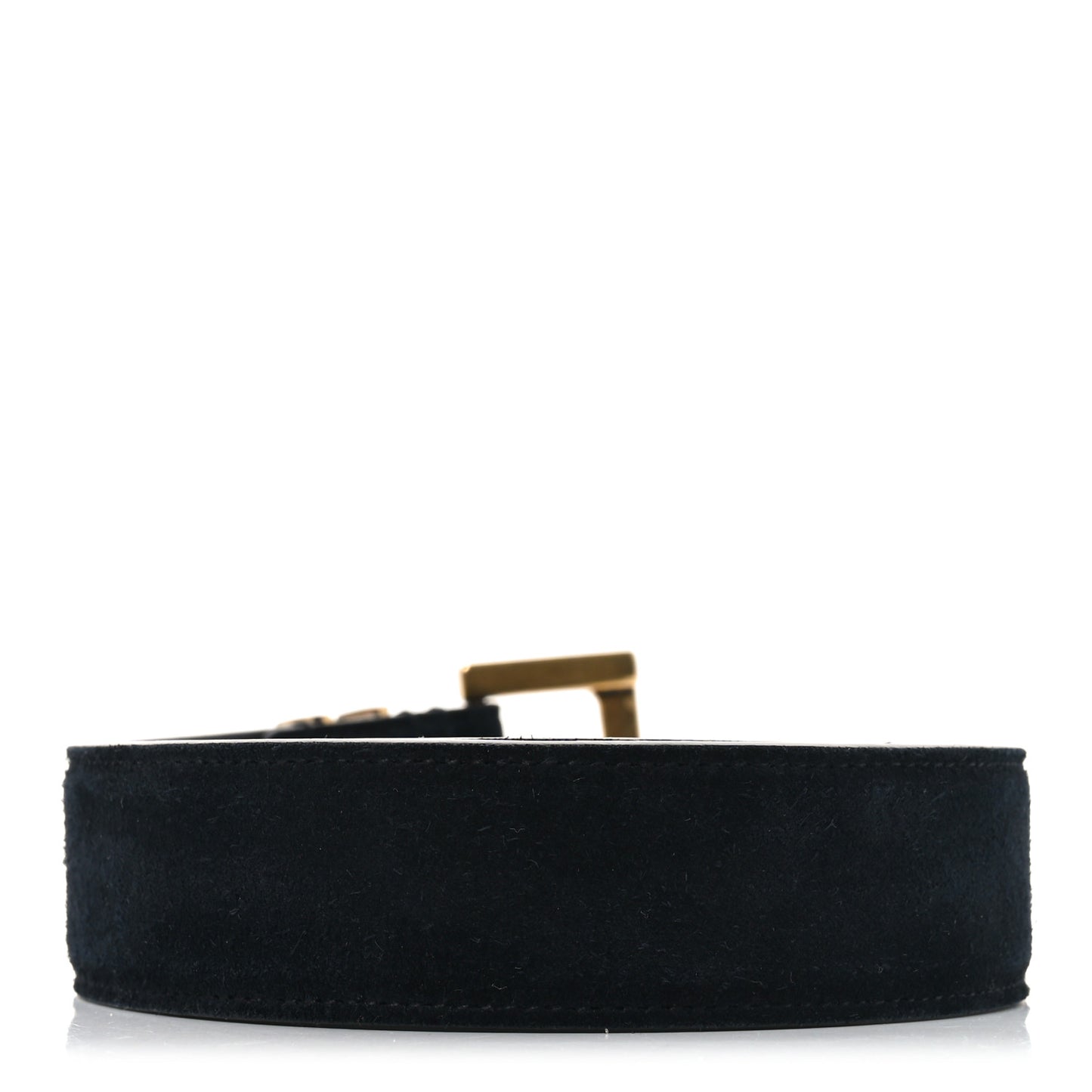 Suede Calfskin Monogram Square Buckle Belt 80 32 Black