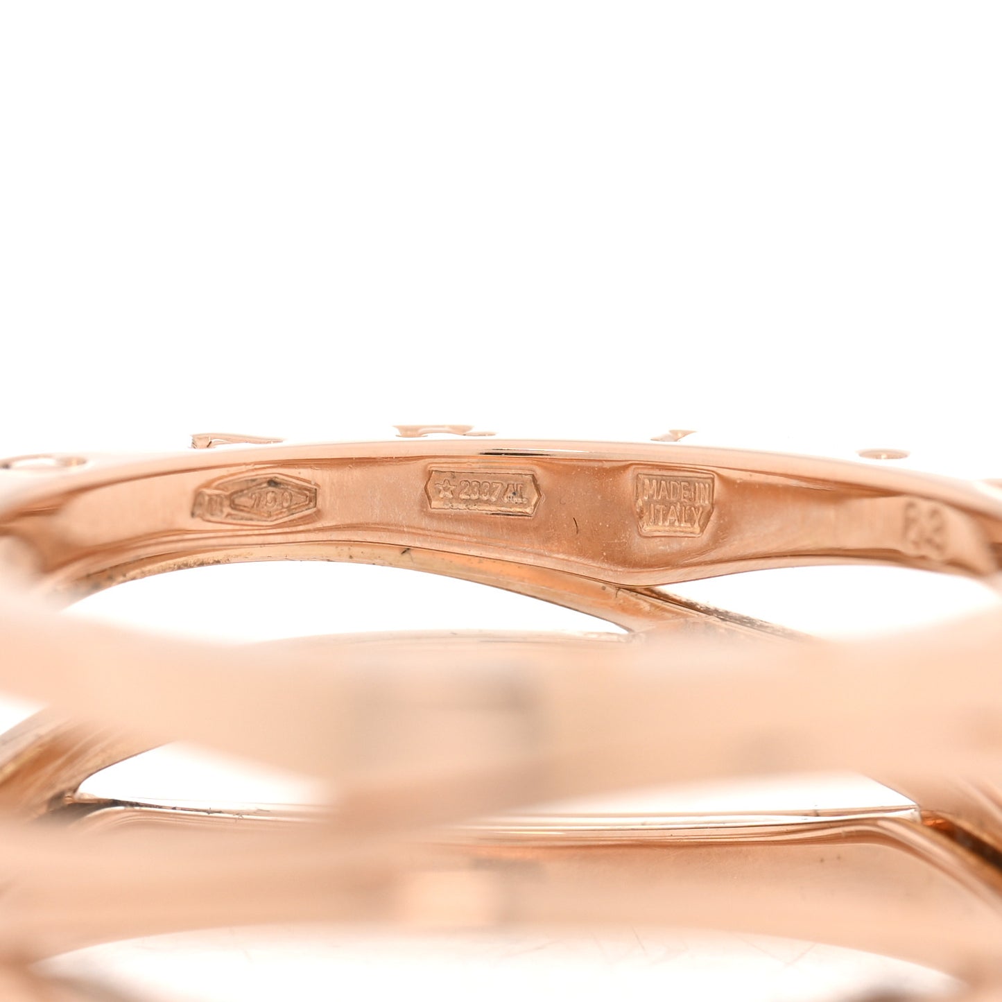18K Rose Gold B.Zero1 Legend Three-Band Ring 63 10.25