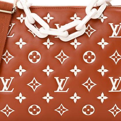 Louis Vuitton Lambskin Embossed Monogram Coussin PM Terracotta Brown 7 of 11
