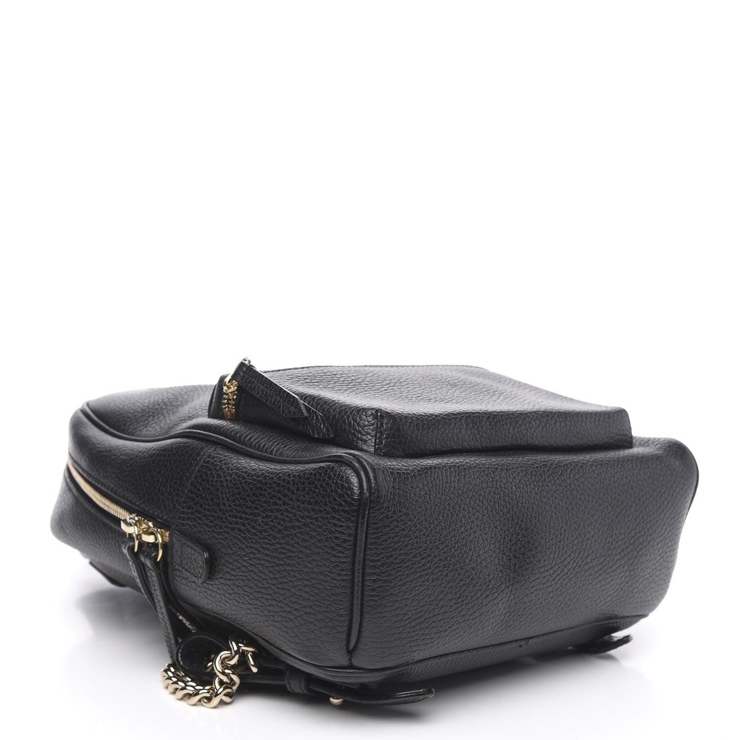 Gucci Pebbled Calfskin Soho Chain Backpack Black 3 of 9
