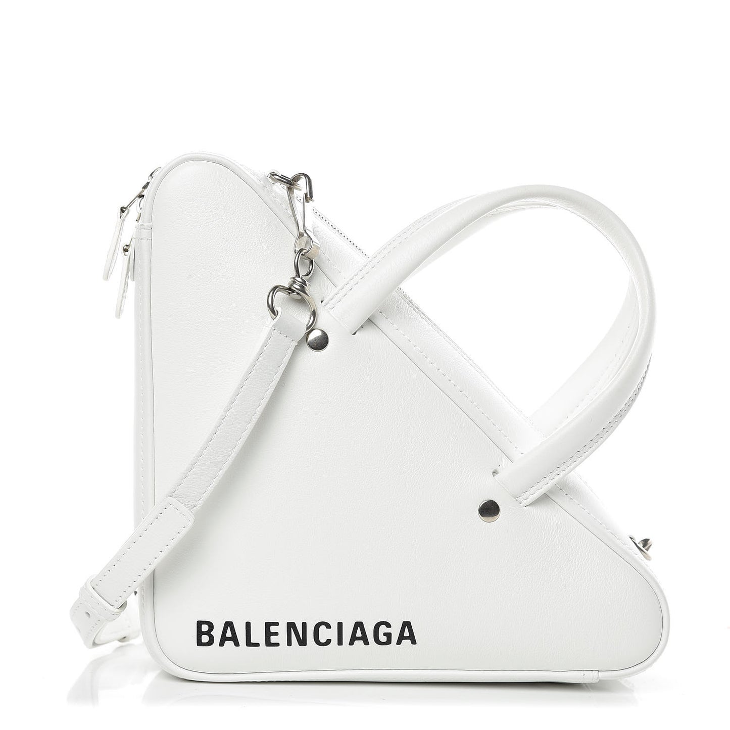 Calfskin XS Triangle Duffle White
