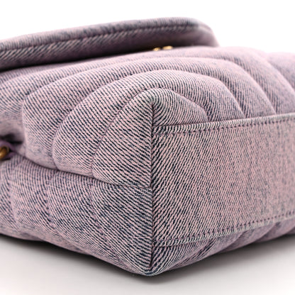 Saint Laurent Denim Y Quilted Monogram Toy Loulou Crossbody Bag Bleached Lilac 9 of 10