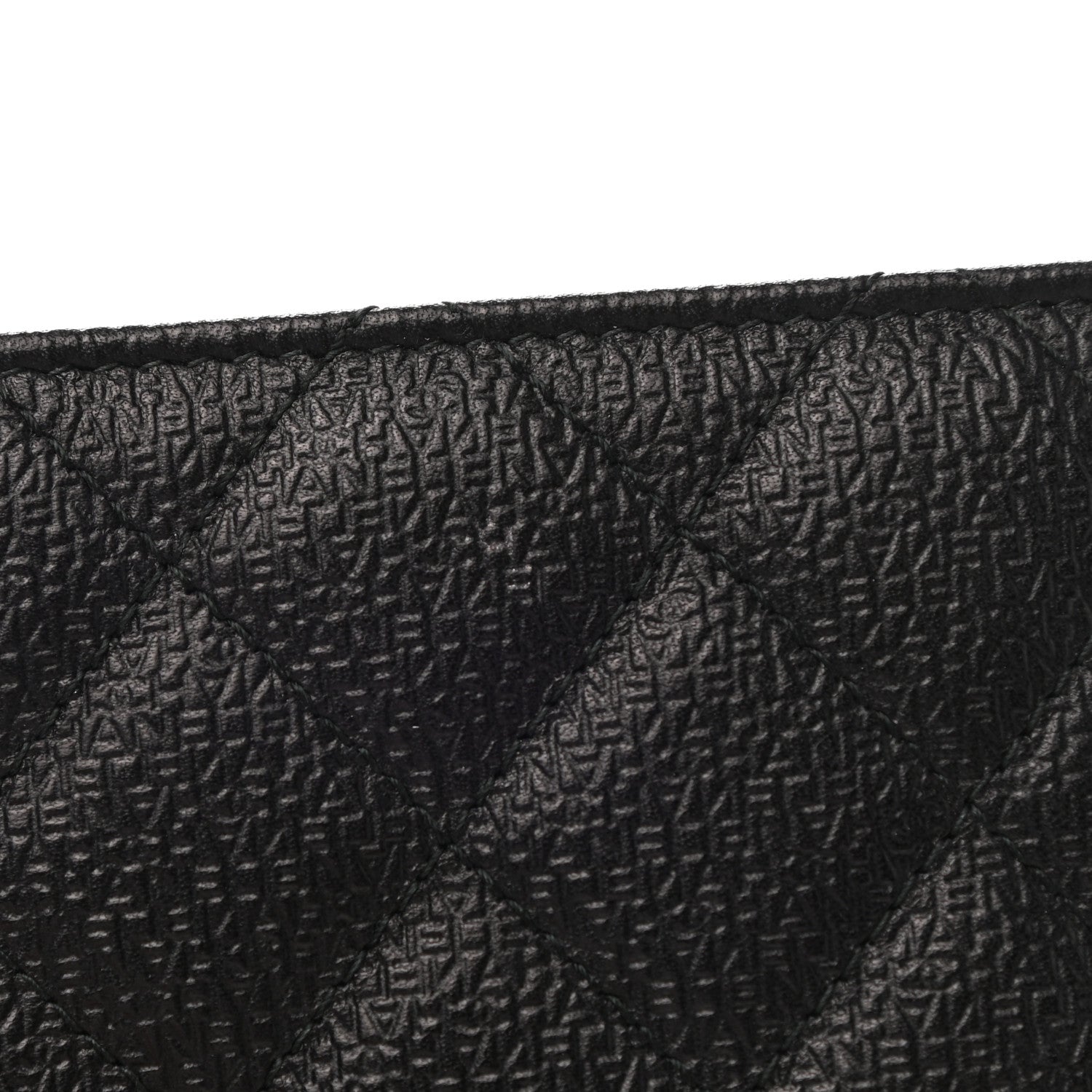 Chanel Letter Calfskin Embossed Quilted Passport Holder Black 8 of 8