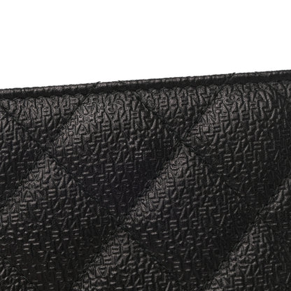 Chanel Letter Calfskin Embossed Quilted Passport Holder Black 8 of 8
