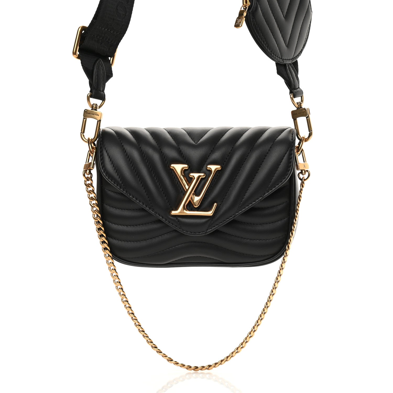 Louis Vuitton Calfskin New Wave Multi Pochette Black 7 of 11