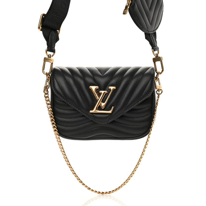 Louis Vuitton Calfskin New Wave Multi Pochette Black 7 of 11