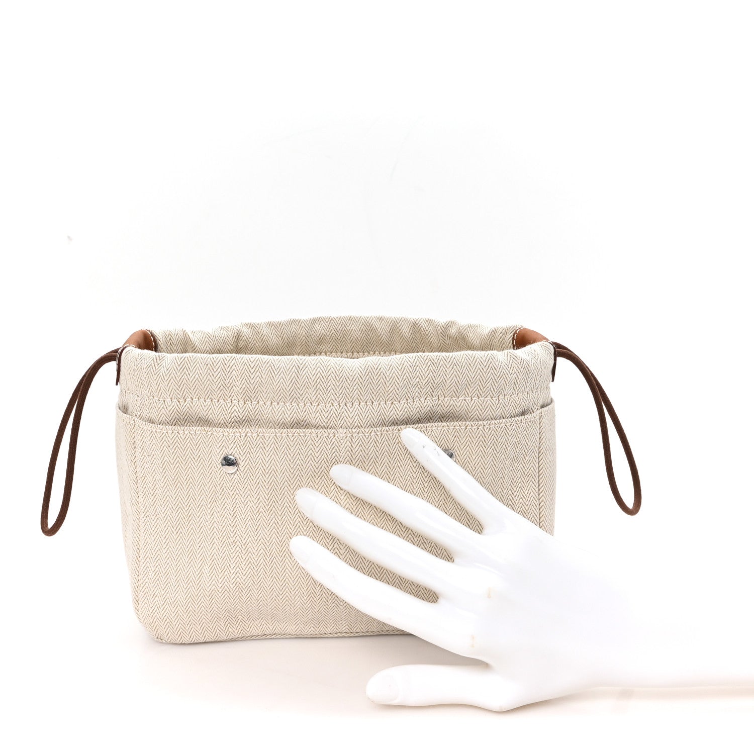 Hermes Canvas Barenia Fourbi 20 PM Pouch Naturel Fauve 2 of 7