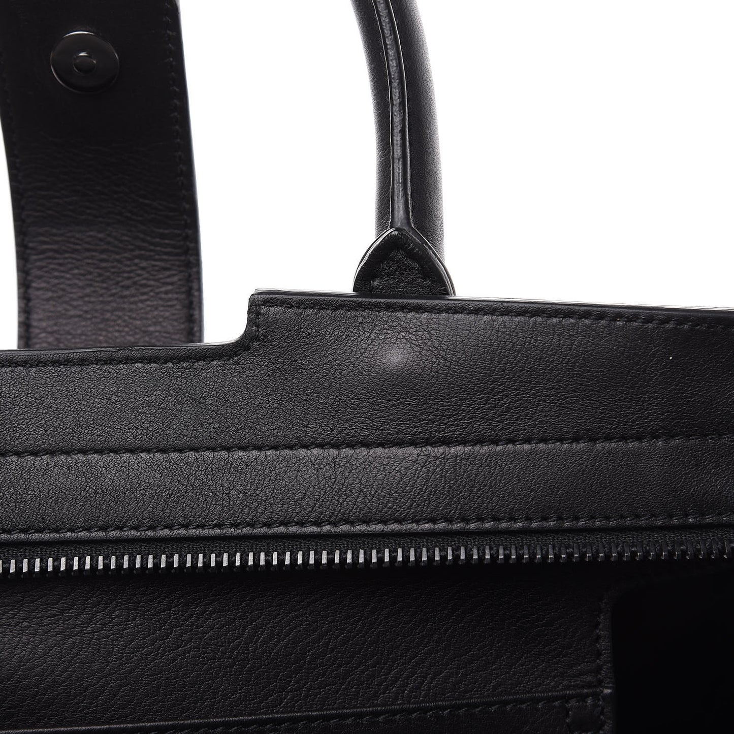 Smooth Calfskin Crocodile Embossed Small Monogram Downtown Cabas Black