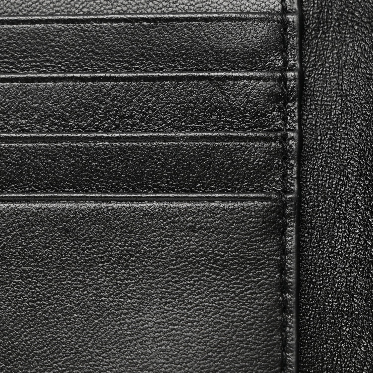 Saint Laurent Calfskin Lambskin Snakeskin Embossed Monogram Fragments Wallet Black White 8 of 9