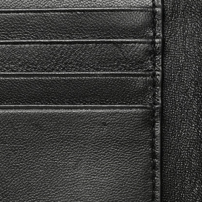 Saint Laurent Calfskin Lambskin Snakeskin Embossed Monogram Fragments Wallet Black White 8 of 9