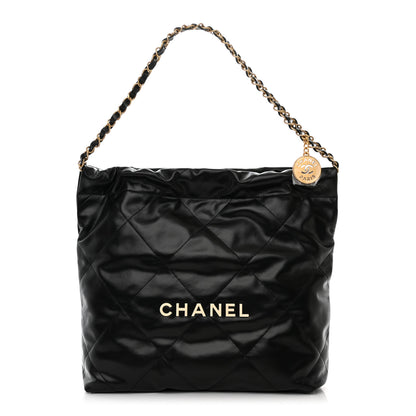 Chanel Calfskin Quilted Small Chanel 22 Black 1 of 10