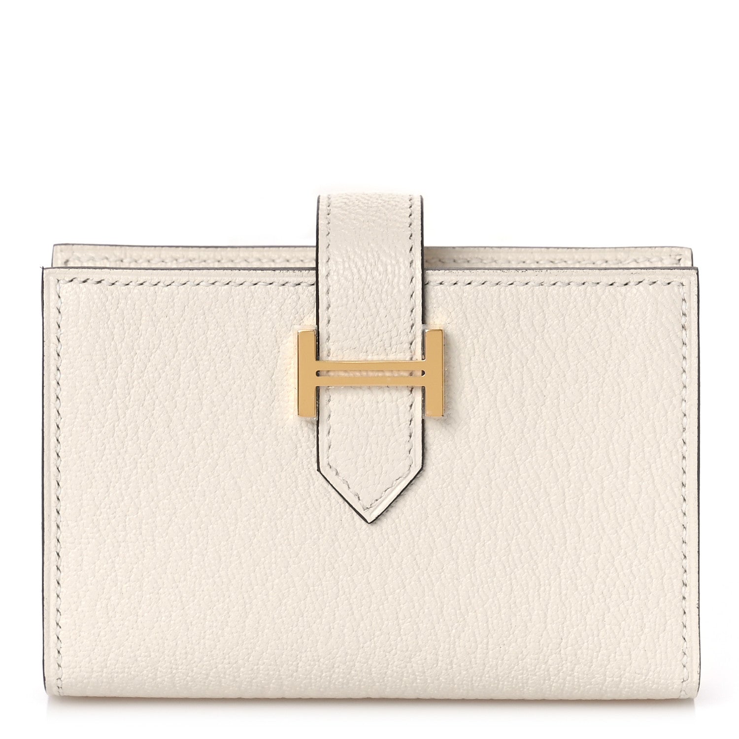 Hermes Chevre Mysore Mini Bearn Wallet Nata 1 of 10
