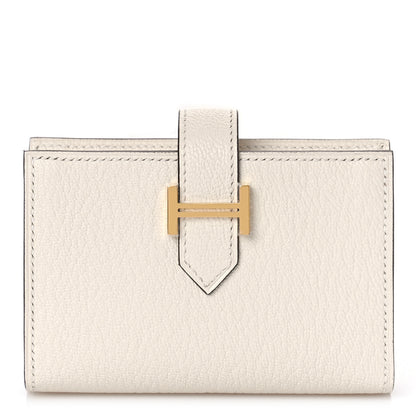 Hermes Chevre Mysore Mini Bearn Wallet Nata 1 of 10
