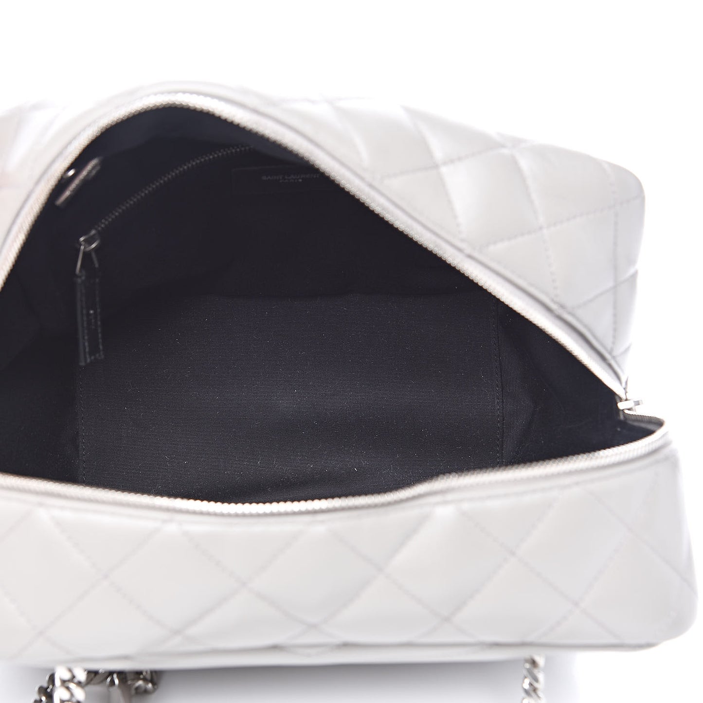 Calfskin Y Quilted Monogram Loulou Bowling Bag Grey