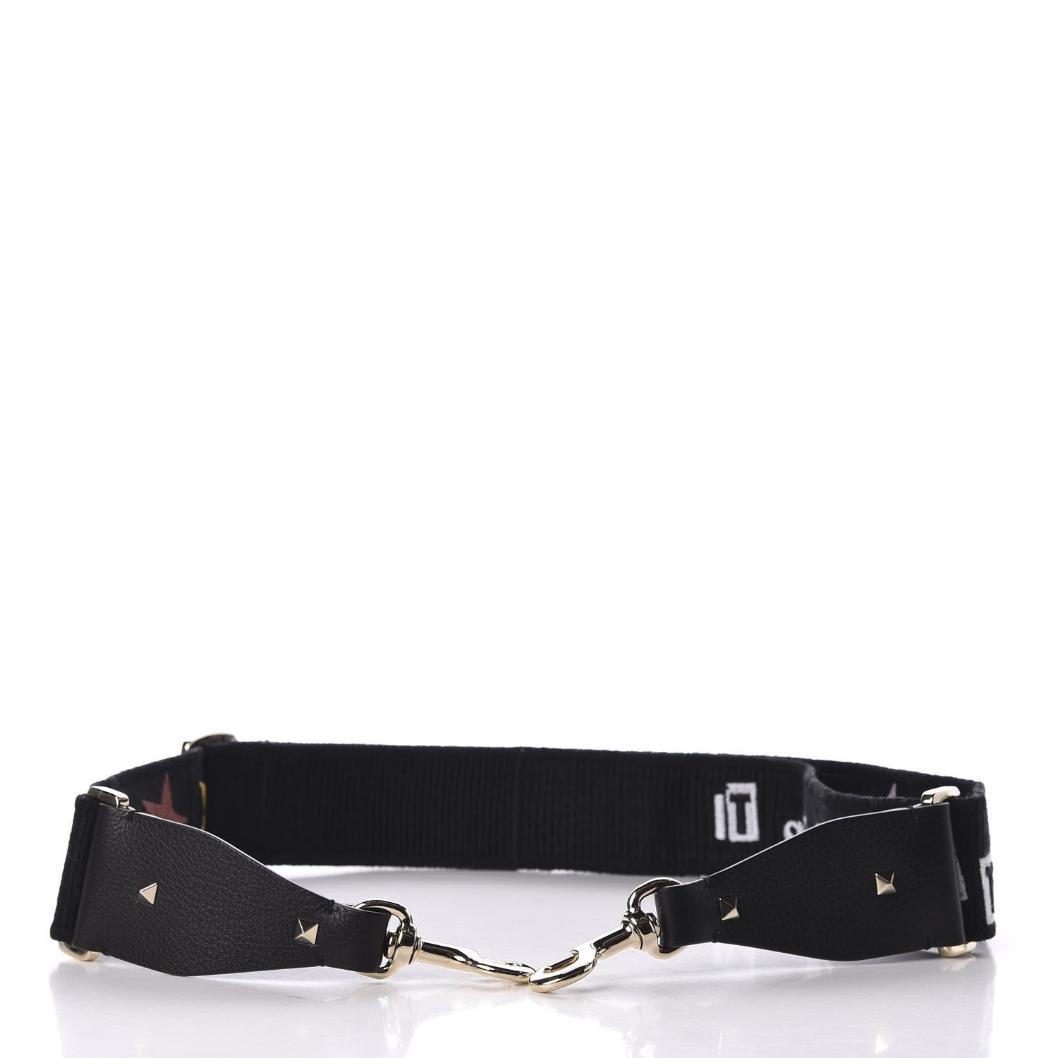 Valentino Garavani X JAMIE REID Canvas Embroidered Rockstud Guitar Strap Black 2 of 5