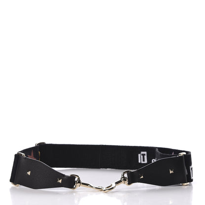 Valentino Garavani X JAMIE REID Canvas Embroidered Rockstud Guitar Strap Black 2 of 5