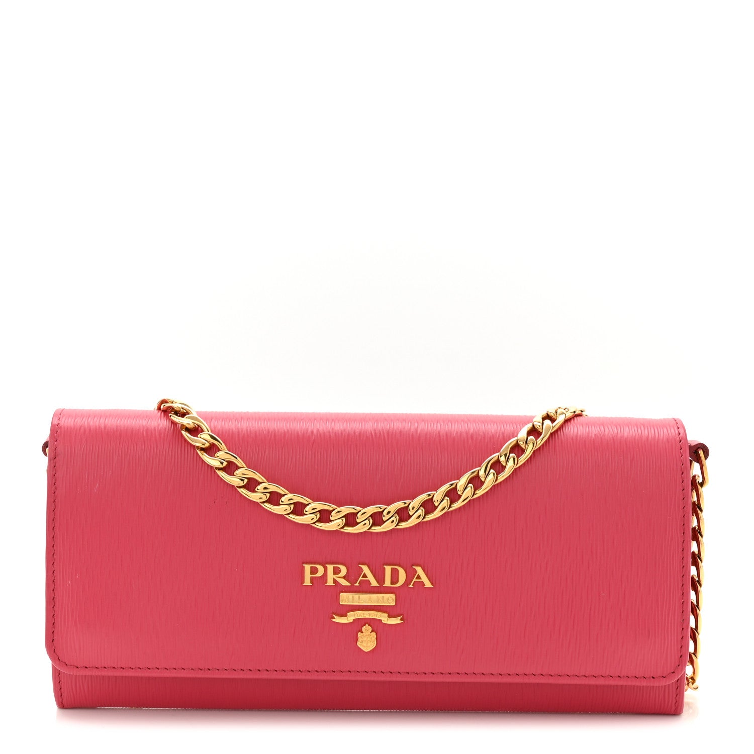 Prada Vitello Move Chain Wallet Peonia 1 of 9