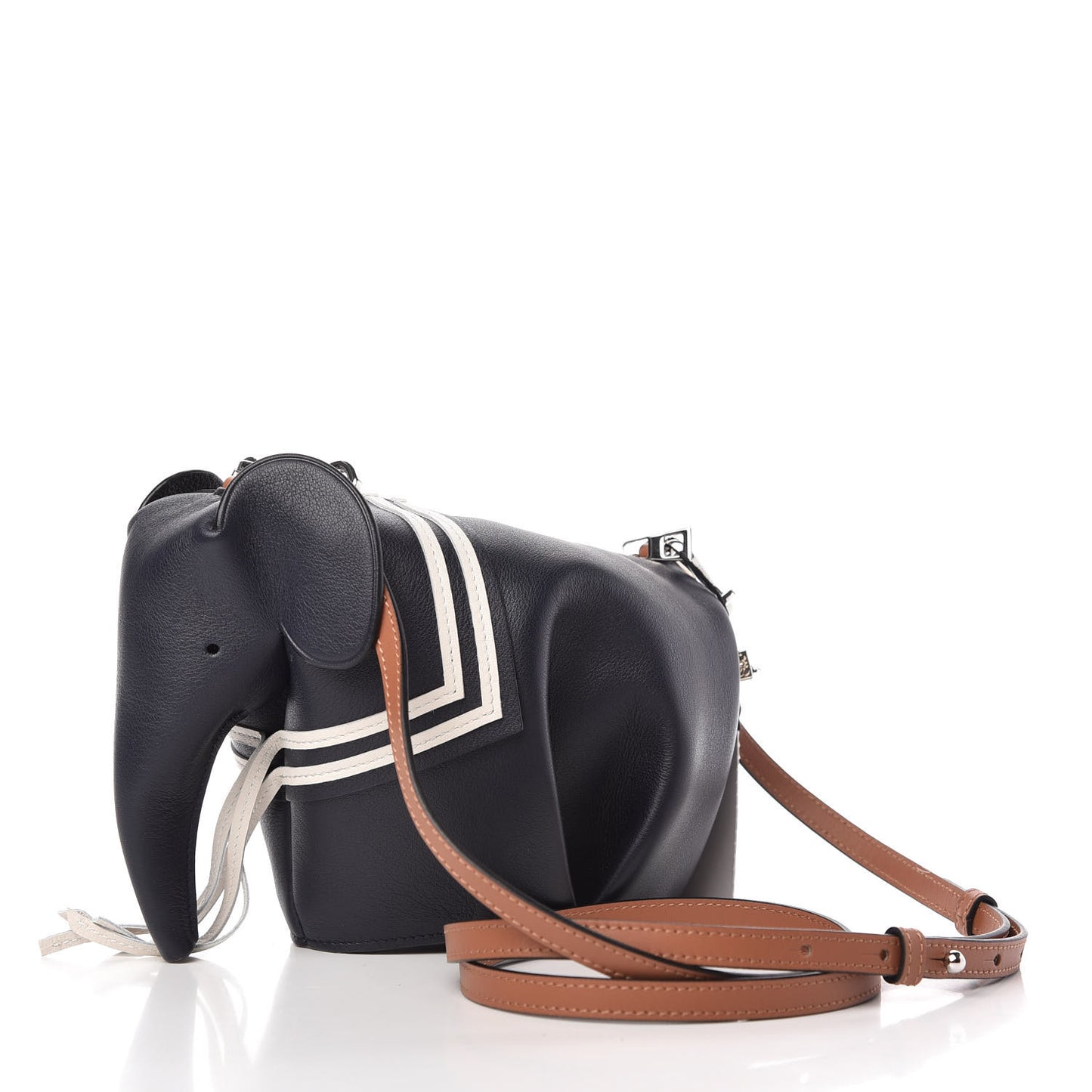 Calfskin Mini Sailor Elephant Crossbody Bag Deep Blue