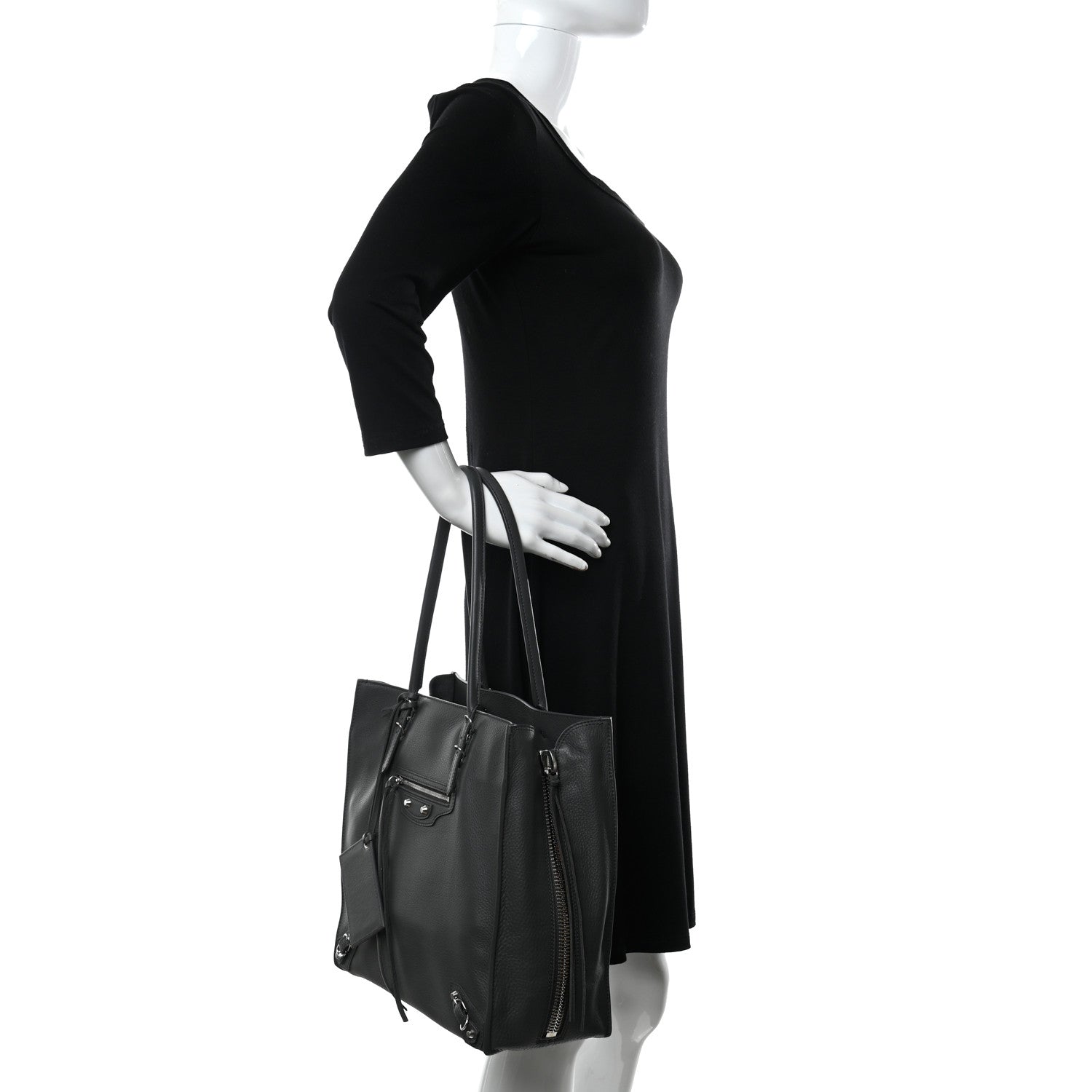 Balenciaga Veau Papier A5 Zip Around Tote Gris Fossile 2 of 18