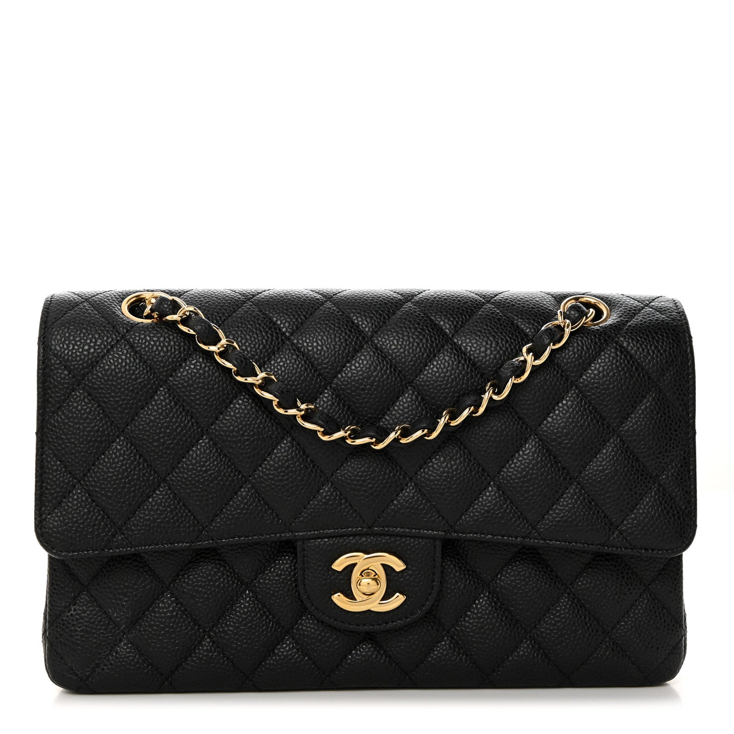Chanel Caviar Quilted Medium Double Flap Black 1 of 10