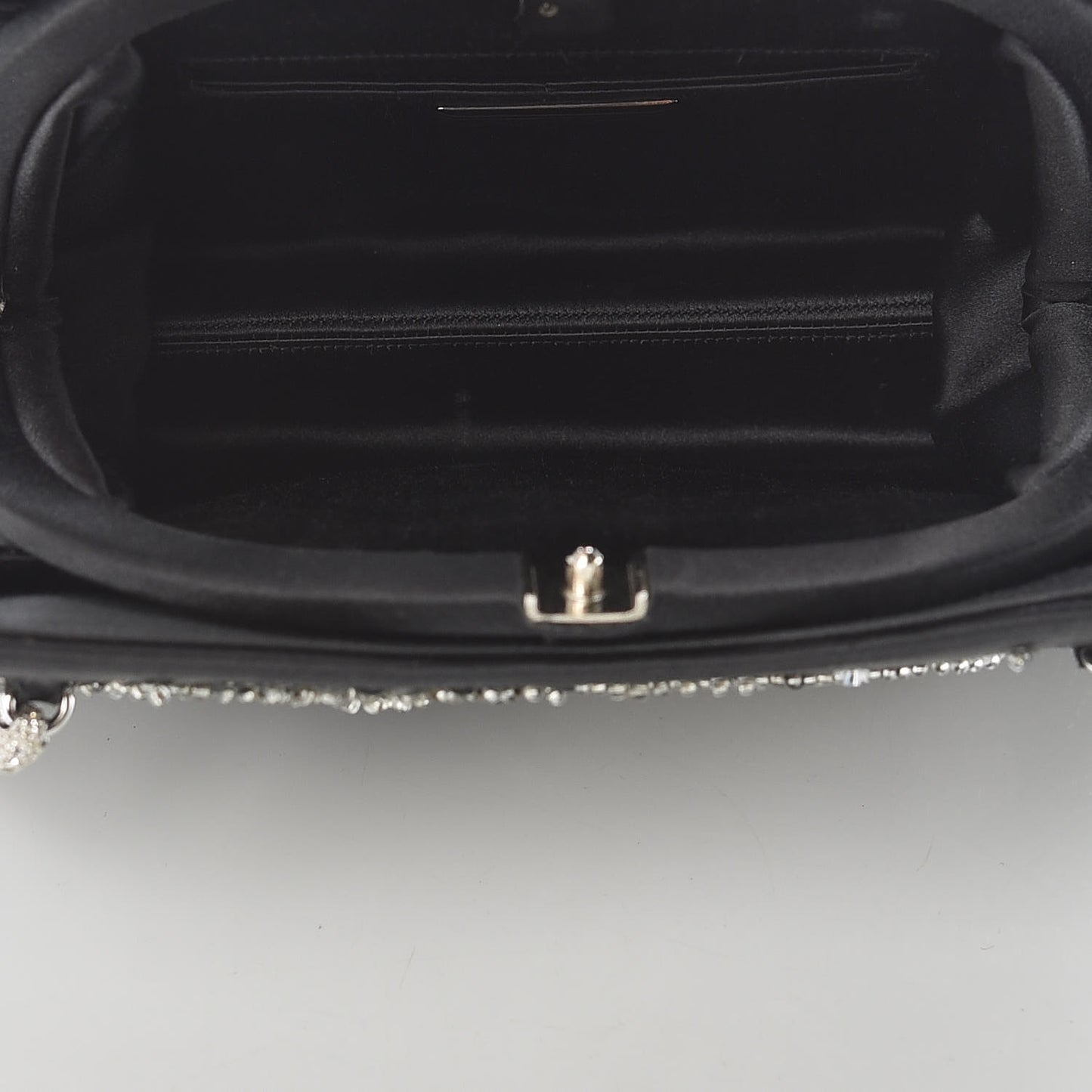 Satin Fireworks Clutch Black