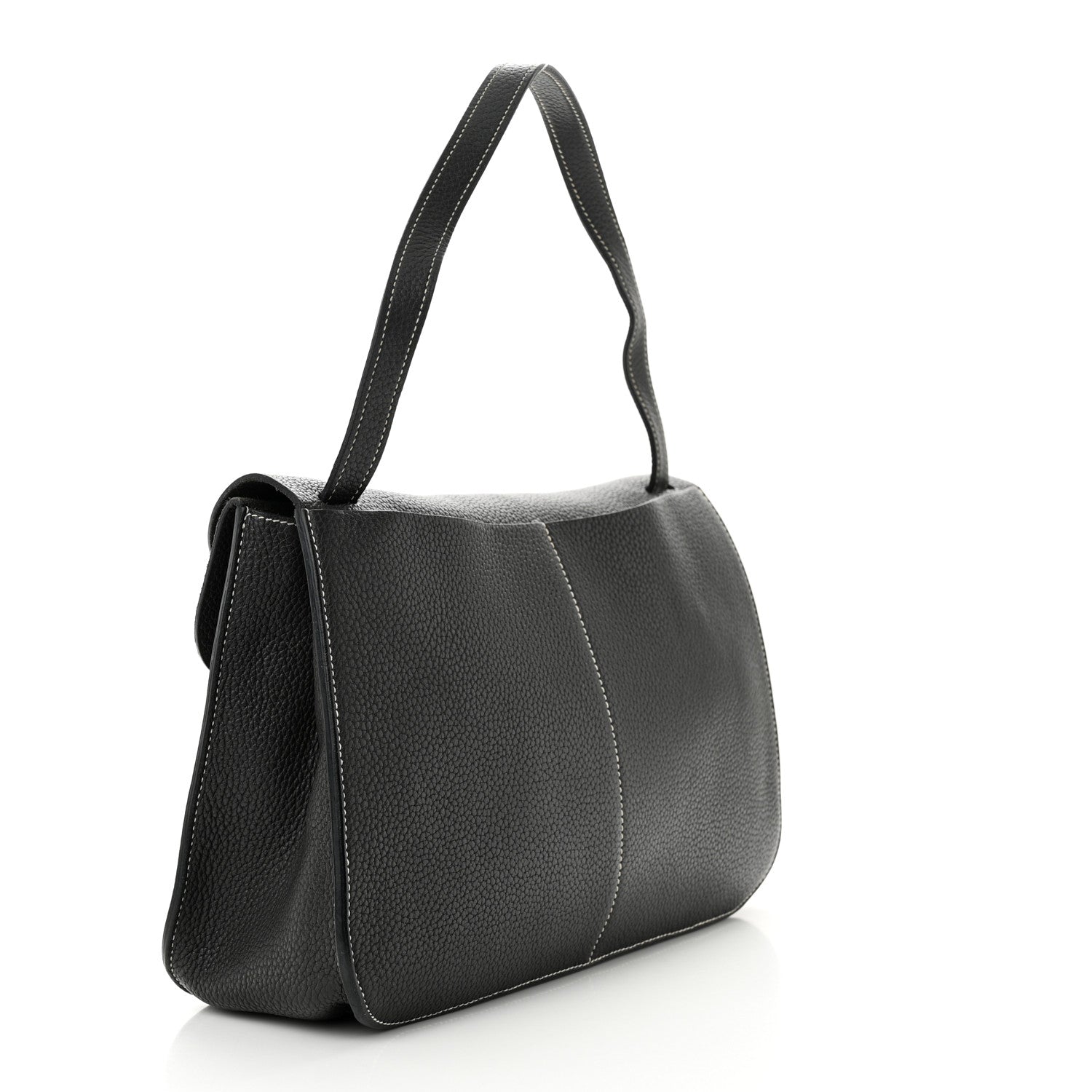 Hermes Taurillon Clemence Halzan 31 GM Black 3 of 16