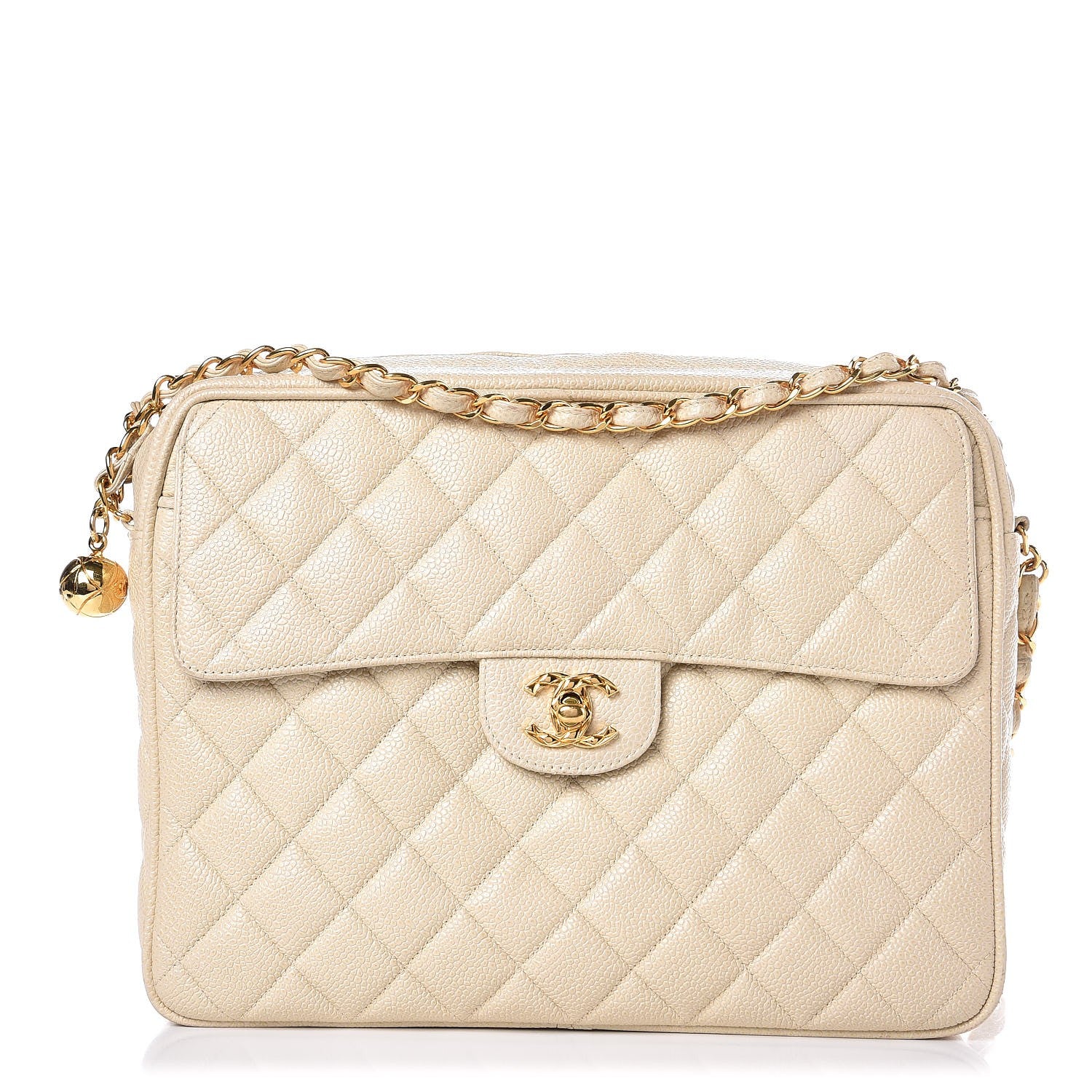 Chanel Caviar Quilted Camera Case Beige Clair 1 of 13