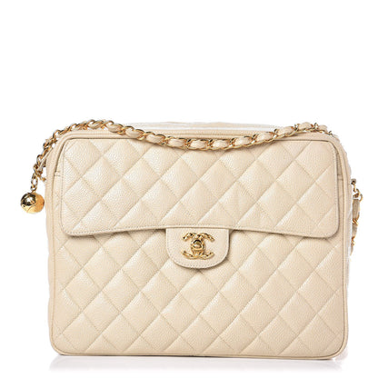 Chanel Caviar Quilted Camera Case Beige Clair 1 of 13