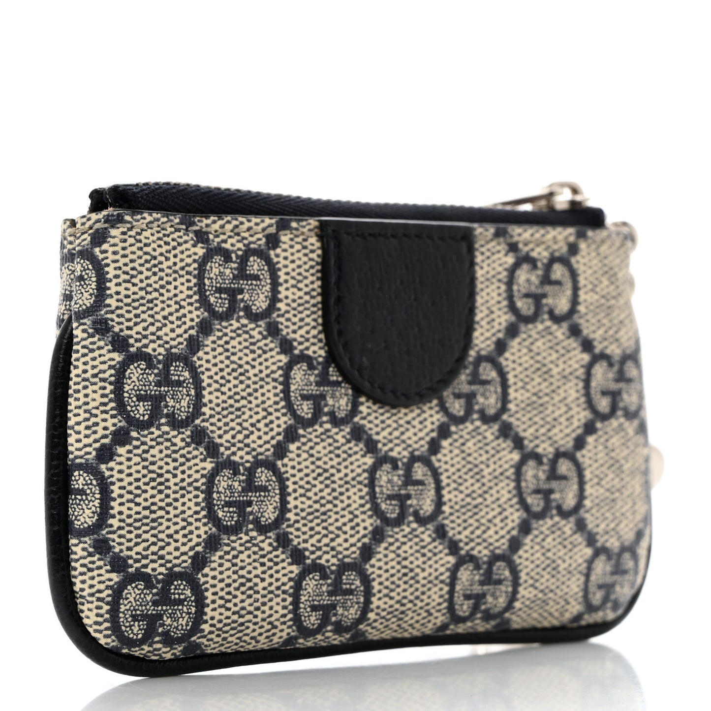 GG Supreme Monogram Web Ophidia Key Case Beige Blue