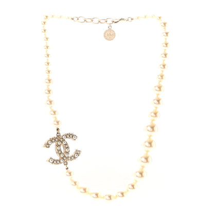 Chanel Pearl CC 100th Anniversary Necklace Light Gold 3 of 7