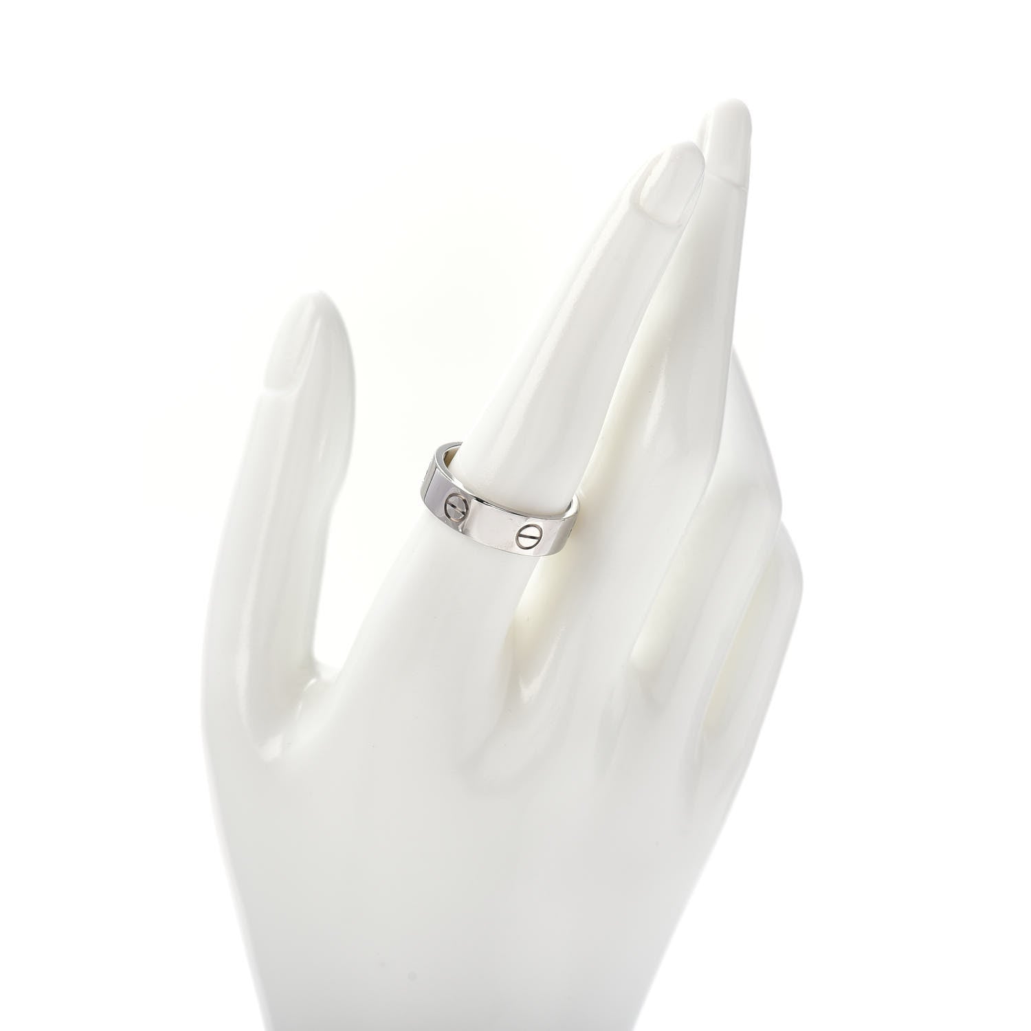 Cartier 18K White Gold 5.5mm LOVE Ring 59 8.75 2 of 4