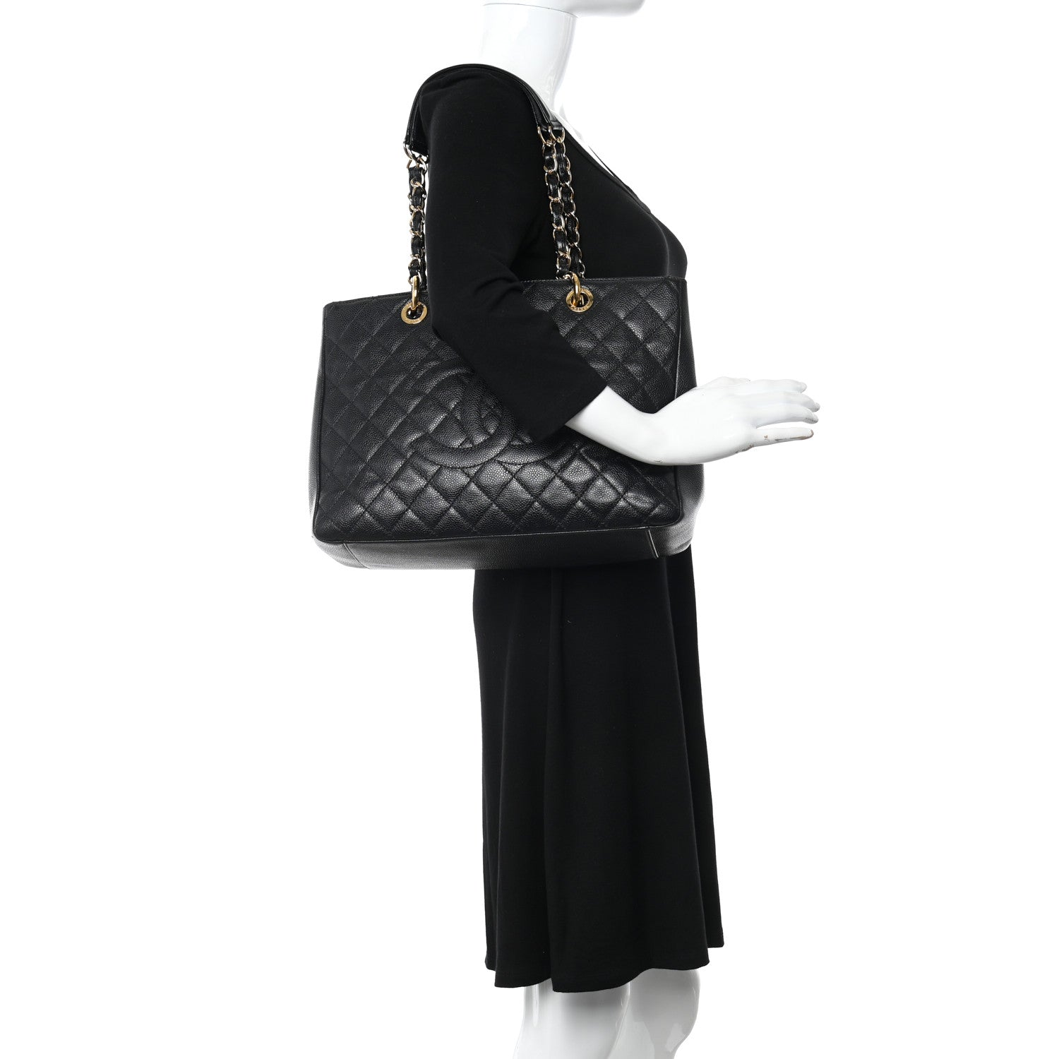 Chanel Caviar Quilted Grand Shopping Tote GST Black 2 of 13