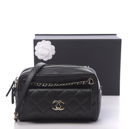 Chanel Caviar Quilted Small In & Out Camera Case Black 11 of 11