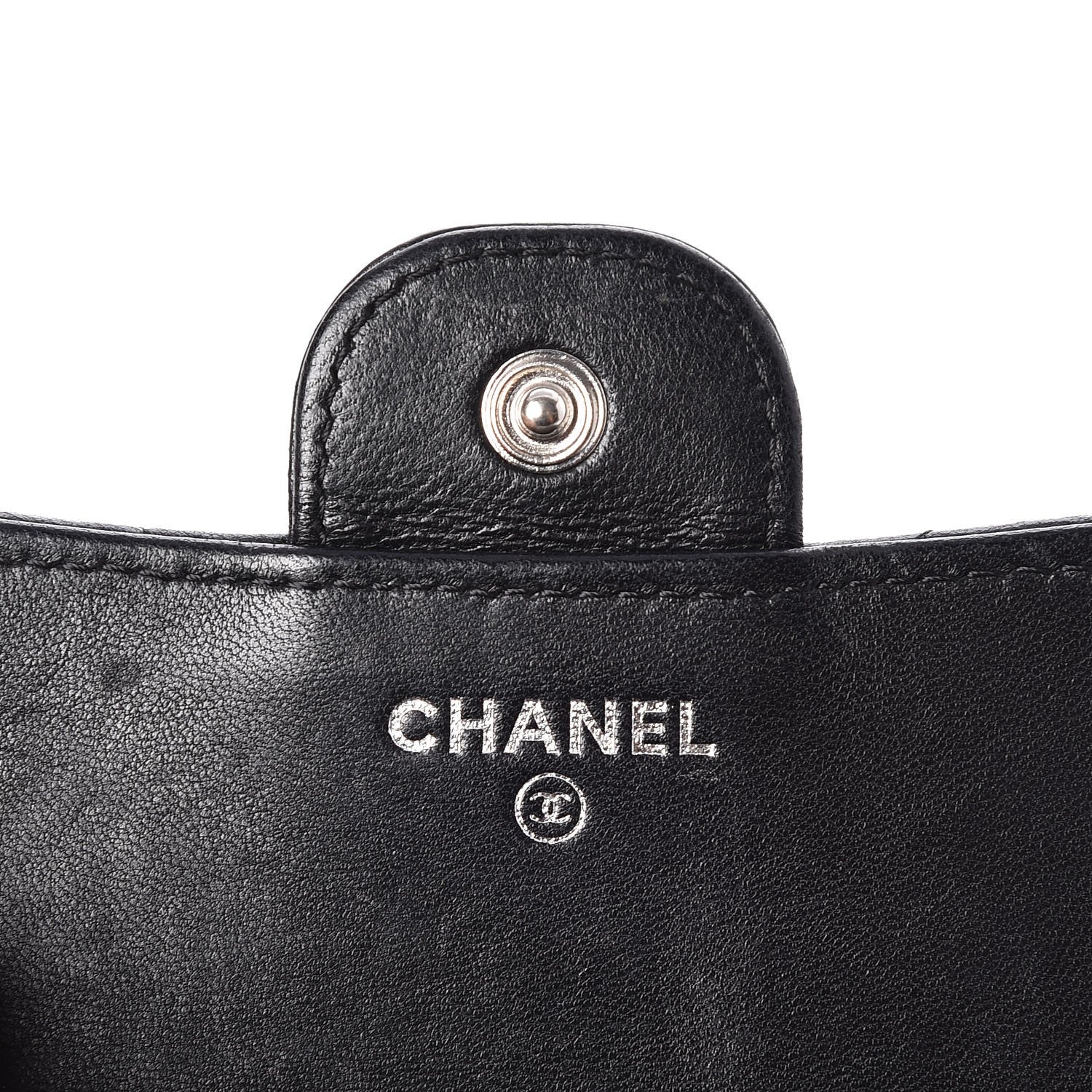 Chanel Lambskin Quilted Small Flap Wallet Black 6 of 9