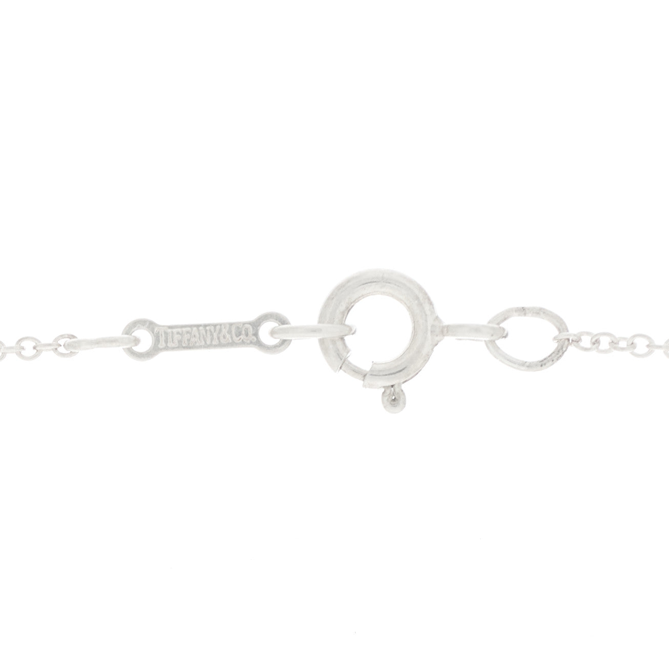 Sterling Silver Elsa Peretti 12mm Bean Pendant Necklace