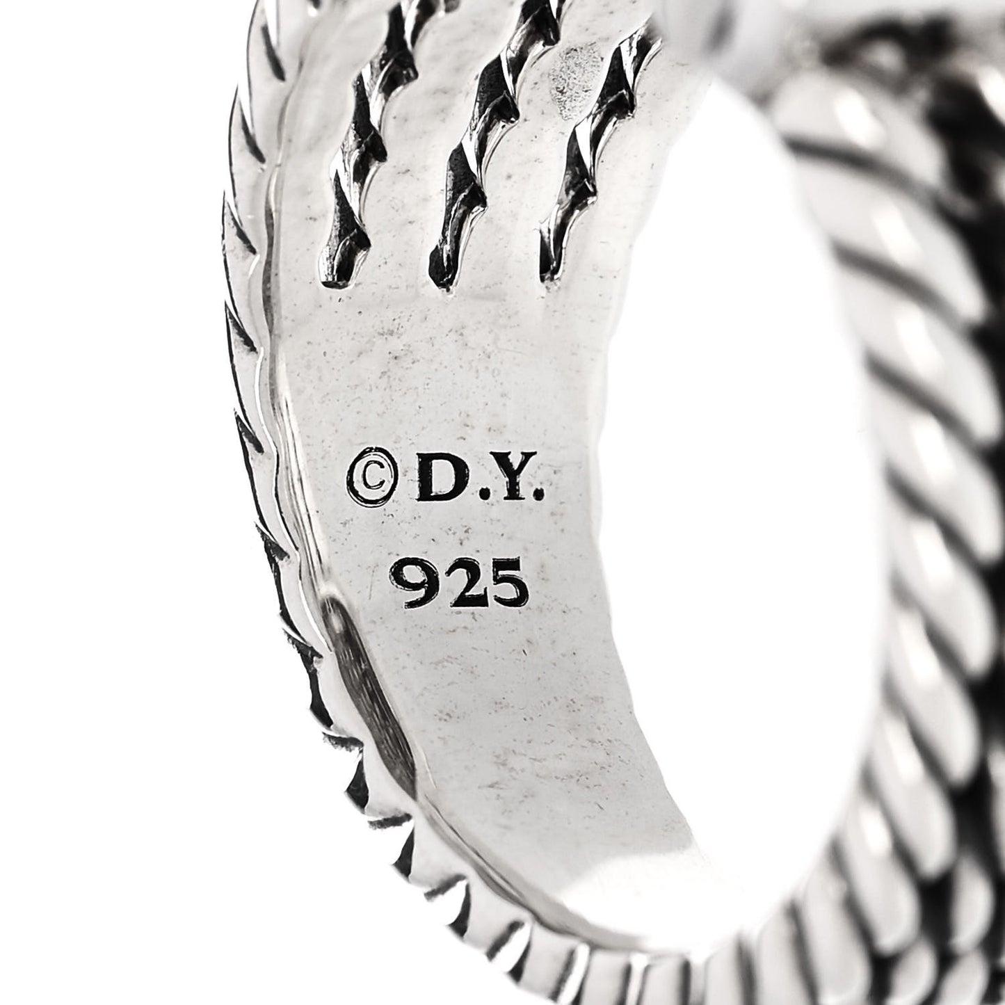 Sterling Silver Diamond 16mm Wheaton Ring 57 8
