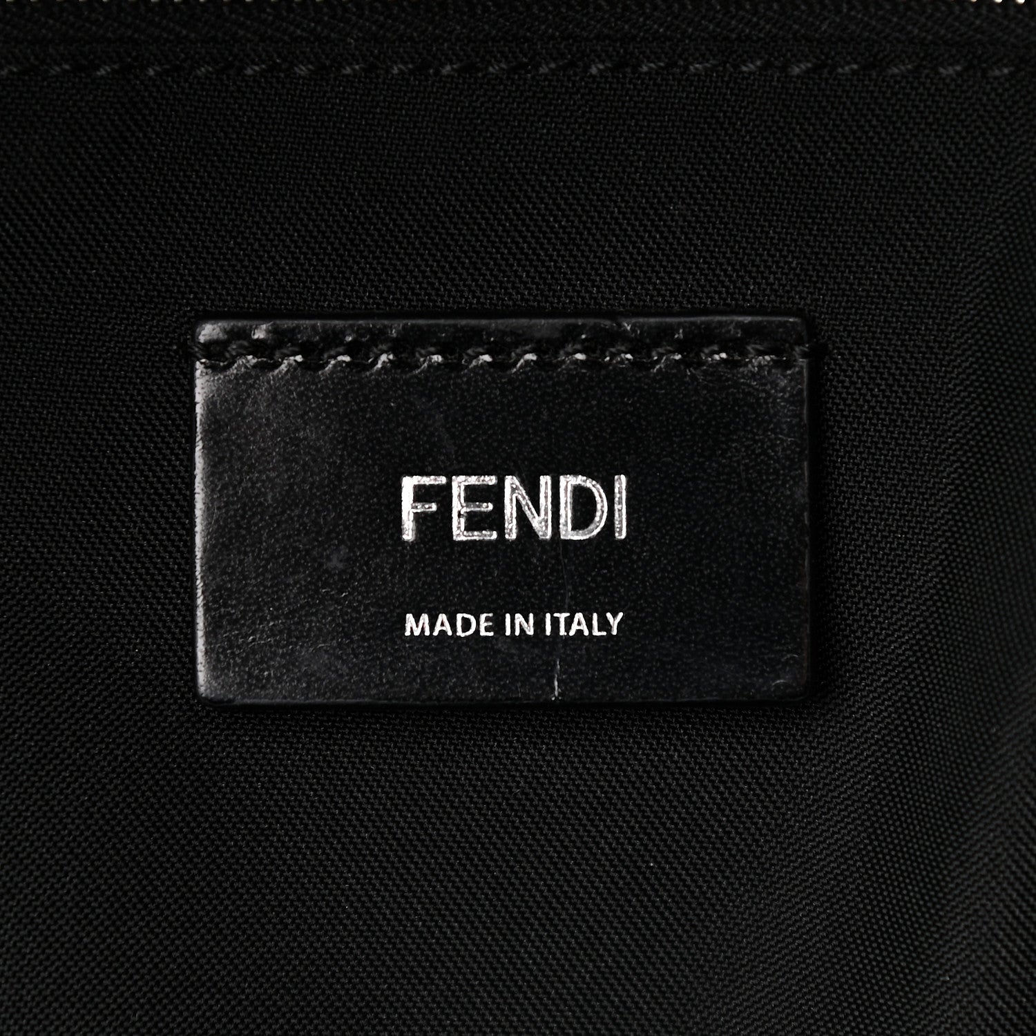 Fendi Nylon Vitello Liberty Vitello Dolce Monster Eyes Rounded Backpack Black Sunflower 6 of 12