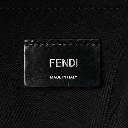 Fendi Nylon Vitello Liberty Vitello Dolce Monster Eyes Rounded Backpack Black Sunflower 6 of 12